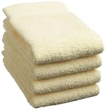 Pinzon Classic Cotton Washcloth 4-Pack, Butter