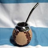 ARGENTINA MATE GOURD YERBA TEA WITH STRAW BOMBILLA 0164