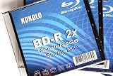 Kokolo Premium 25GB Blank Blu-Ray Disc 1-2x BD-R 130 Minute Capacity