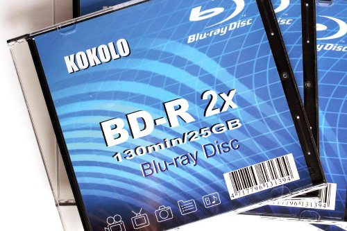 Kokolo Premium 25GB Blank Blu-Ray Disc 1-2x BD-R 130 Minute Capacity