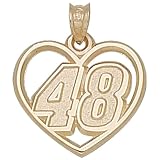 LogoArt Jimmie Johnson 10K Heart Pendant