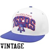 Mitchell & Ness Philadelphia 76ers Royal Blue-White Arch Two-Tone Snapback Adjustable Hat