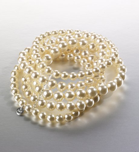 5 Row Graduated Pearl Effect Bracelet