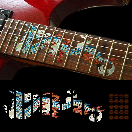 Fretboard Markers Inlay Sticker Decals for Guitar - Dragon - WP