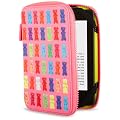 PUNCHCASE Ace - Funda de cremallera para Kindle, dise�o de osos de gominola, color rosa (sirve para Kindle Paperwhite, Kindle y Kindle Touch)
