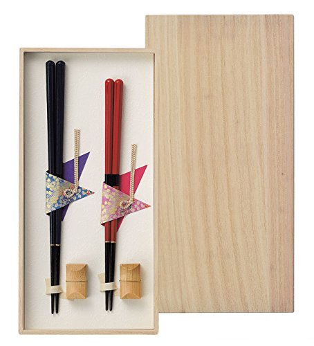 Hyouzaemon married couple chopsticks (In wood Box) octagonal chopsticks by Hyouzaemon