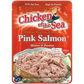 Chicken of the Sea Pink Salmon, Skinless and Boneless, 6 oz Pouch (Pack of 12) by Groceries To Your Door