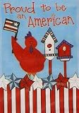 “Proud to Be an American” Patriotic Large Flag -Appliqued 28″ X 40″ for Porch House Garden Yard Outdoor