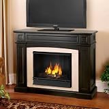 Emerald Isle Entertainment Center Ventless Gel Indoor Fireplace - Dark Walnut
