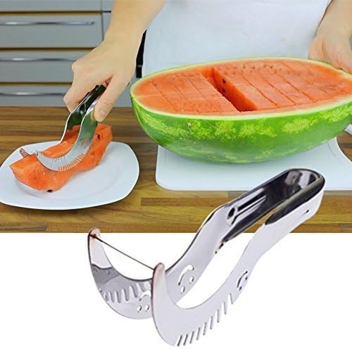 Niebc Stainless Steel Watermelon Slicer Cutter Knife and Corer