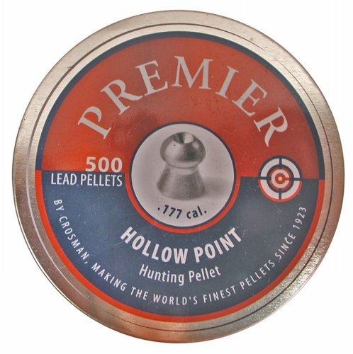 Crosman Premier .177 Cal, 7.9 Grains, Hollowpoint, 500/Tin