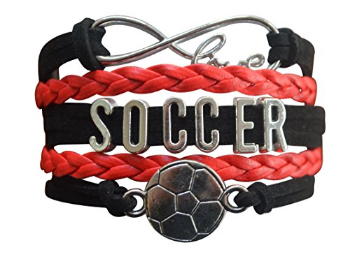 Soccer Gifts- Soccer Bracelet, Soccer Jewelry, Adjustable Soccer Charm Bracelet- Perfect Soccer Gifts for Girls