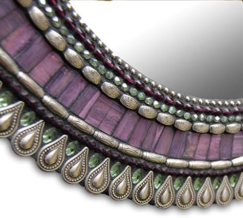 Hand Made Decorative Mosaic Tile Oval "Purple Drop" Mirror 18"x22" from Utopia Gallery