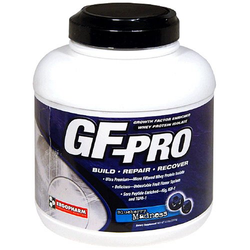 HealthPersonalCare: Ergo Pharm GF Pro Dietary Supplement, Whey Protein Isolate, Blueberry Madness, 5 Pound Plastic Jar