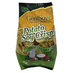 Genisoy Potato Soy Crisps, Country Style Ranch, 3.5-Ounce Bags (Pack of 12)