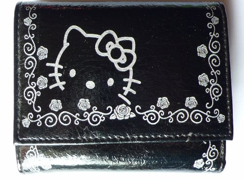 Hello Kitty Tri-Fold Leathre-like and Black)