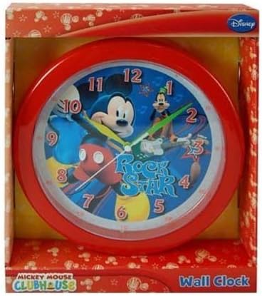 'MICKEY ROCK STAR' DISNEY 10' WALL CLOCK: Mickey Mouse Club House Wall Clock Quartz Accuracy, Easy Wall Mounting...