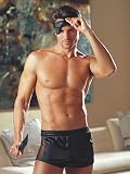 Mens Black Boxer Set 3 Pieces Shorts Mask Paddle