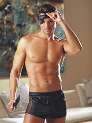 Mens Black Boxer Shorts 3 Piece Set Shorts Mask Paddle