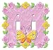 BUTTERFLY Flower SWITCHPLATE COVER girl kid decor home