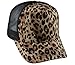 G Leopard Print Fashion Mesh Trucker Cap Brown