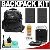 Aktiv Pak AP400 Professional All Weather Multi Purpose Camera & Photo/ Computer Laptop Backpack with (2) BLS-1 Batteries + Charger + Accessory Kit for Olympus E-400, E-410, E-420, E-450, E-600 & E-620 Digital SLR Cameras