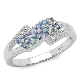 0.45 Carat Genuine Blue Sapphire Silver Ring
