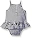Calvin Klein Baby-Girls Yarn Dyed Stripe Jersey Sunsuit with Headband
