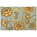 Jacobean Flower Spa Blue Jelly Bean Rug