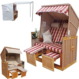 WOHNWERK! Strandkorb Nordsee de Luxe AKTION! Jetzt inkl. Haube, 2 Wurf