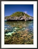 Quezon Island Rock Outcrop, Hundred Islands National Park, Pangasinan, Philippines Collections Framed Photographic Poster Print by John Pennock, 27x34
