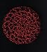 Red & Black Varigated Crocheted Hair Bun Cover- LARGE