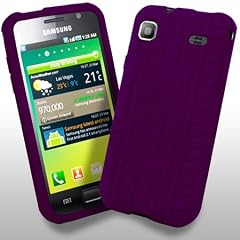 Lila�Reifen�Tread�Silikon-H�lle f�r�Samsung�Galaxy�S�Plus i9001�+�Film