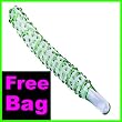 Pyrex Glass Dildo 11" G Spot Green Huge