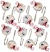 New England PATRIOTS NFL Set Bathroom Shower Curtain Hooks Rings