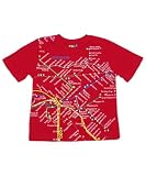 NYC Subway Line Brooklyn Map T-Shirt (Sizes S XXL) - red, m