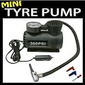 Mini Tyre Pump Compressor - 300PSI - Powered by Car Cigarette Lighter Socket - Car & Bicycle Tyres, Balls, Pools and Beds. The Original, by Great Ideas.
