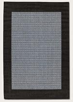 5'3" x 7'6" Couristan Recife Checkered Field - 1005-5000 - Blue-Black Rectangular