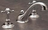 Rohl C-Spout Widespread Lavatory Faucet with Metal Cross Handles
