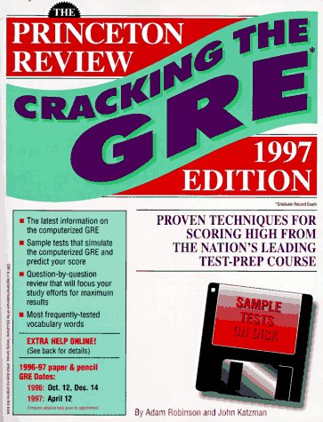 cracking the gre with sample tests on computer disks 1997 ed annual