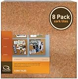 Quartet Cork Tiles, Natural, 12 Inch x 12 Inch, Frameless, 8 Pack (108)