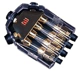 Monster Cable PFD 34A PowerFuse 3-4 Distribution Splits Three 4 Gauge Inputs to Four 8 Gauge Individually Fused Outputs 3-4 AWG to 4-8 AWG (AGU)