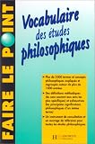 Vocabulaire des études philosophiques