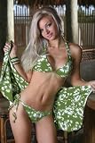Women's Swimsuit Separate by Blue Sky Swimwear Surf Green; Sarong Cover-Up: Bathing suit Sold Separately