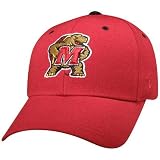 Zephyr Maryland Terrapins DHS Fitted Hat - Maryland Terrapins Red 7 3/8