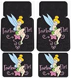 Tinker Bell Fearless Flirt Front & Rear 4-pc. Car Floor Mats With Bonus Decal