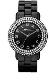 Marc by Marc Jacobs Crystal & Blackened Stainless Steel Watch - Black