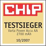  : Varta Power Accu NiMH Akku AA Mignon 2700 mAh 4er Pack