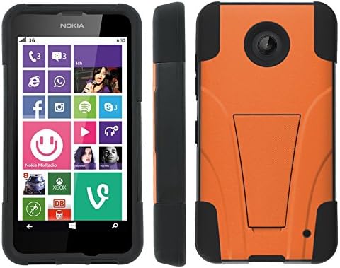 Nokia Lumia 635 Burnt Orange Armor Kick Grip by Mobiflare