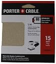 Porter-Cable 762800815 1/4 Sheet 80 Grit Adhesive-Backed Sanding Sheets - 15 Pack